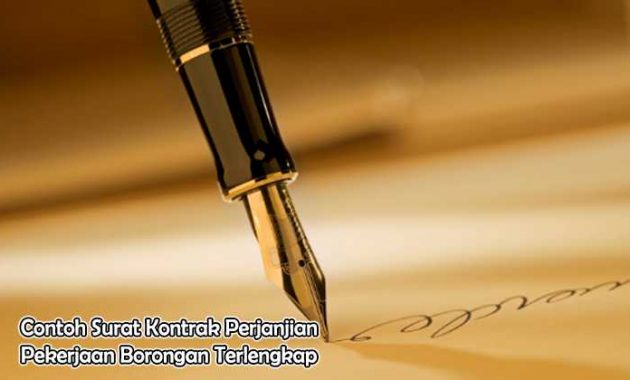 Contoh Surat Perjanjian Kerja Borongan Sederhana